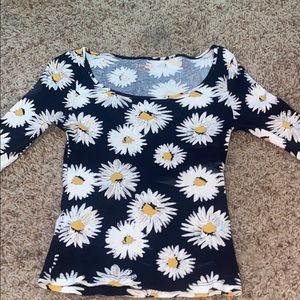 Long sleeve tight fitted top.